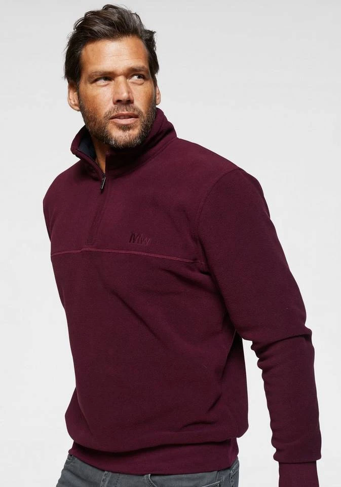 Man's World Fleecepullover mit Troyerkragen Burgund, Marine, Burgund (aus nachhaltigem Material), Marine (aus nachhaltigem Material) 7 Man's World Fleecepullover mit Troyerkragen Burgund, Marine, Burgund (aus nachhaltigem Material), Marine (aus nachhaltigem Material) – Bild 7