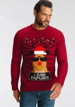 Man's World Rundhalspullover »Rentier« -Mans World Verkäufe 04dc62c3 4ebc 5383 b116 d03ca51aef9b