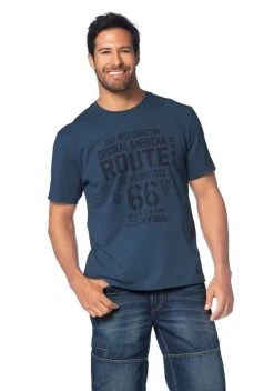 Man's World T-Shirt Großer Print Schwarz, Rauchblau, Koralle 14 Man's World T-Shirt Großer Print Schwarz, Rauchblau, Koralle -Mans World Verkäufe 12395629