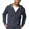 Man's World Kapuzensweatjacke mit kontrastfarbigem Innenfutter Schwarz, Olivgr&uuml;n, Blau