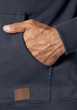 Man's World Kapuzensweatjacke mit kontrastfarbigem Innenfutter Schwarz, Olivgr&uuml;n, Blau -Mans World Verkäufe 14354690