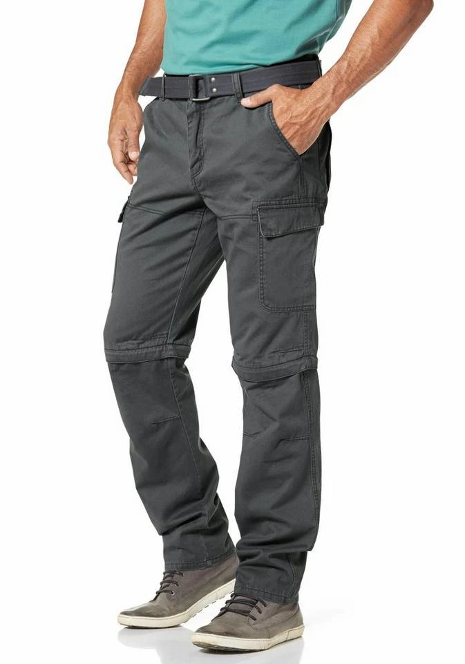 Man's World Cargohose (Set, mit Gürtel) mit Zip-Off Funktion Schwarz, Grau 10 Man's World Cargohose (Set, mit Gürtel) mit Zip-Off Funktion Schwarz, Grau – Bild 10