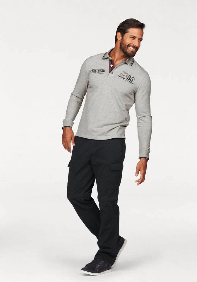 Man's World Cargohose (Set, mit Gürtel) mit Zip-Off Funktion Schwarz, Grau 4 Man's World Cargohose (Set, mit Gürtel) mit Zip-Off Funktion Schwarz, Grau – Bild 4