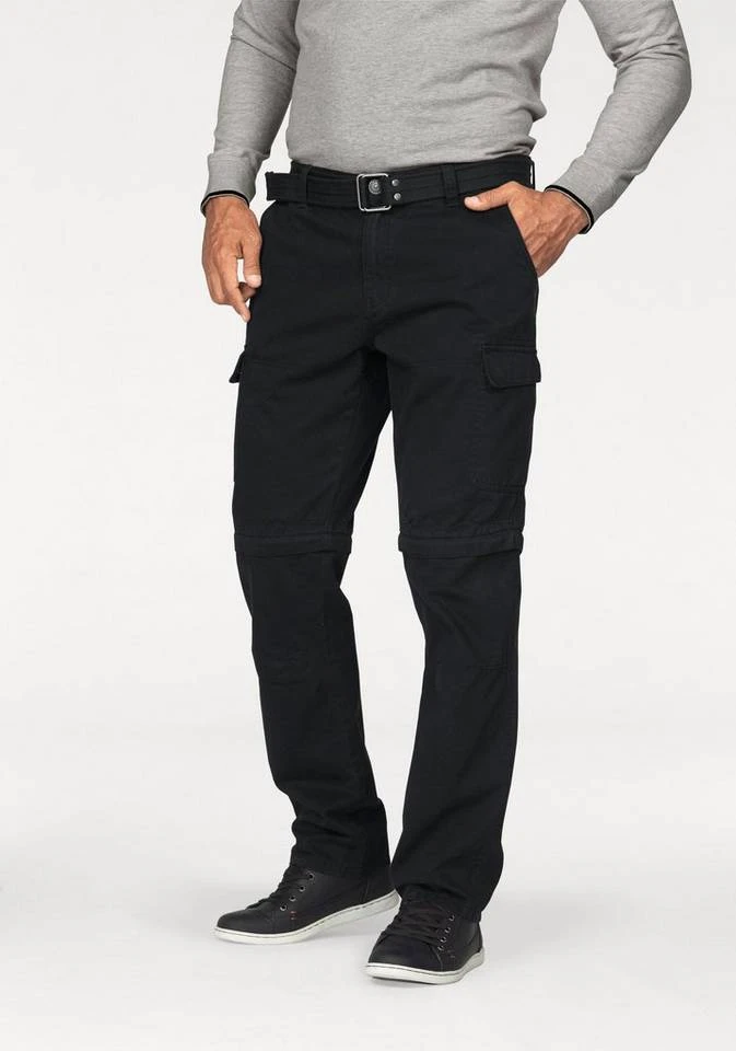 Man's World Cargohose (Set, mit Gürtel) mit Zip-Off Funktion Schwarz, Grau 1 Man's World Cargohose (Set, mit Gürtel) mit Zip-Off Funktion Schwarz, Grau