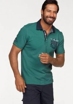 Man's World Poloshirt in Piqué-Qualität mit Kontrastkragen