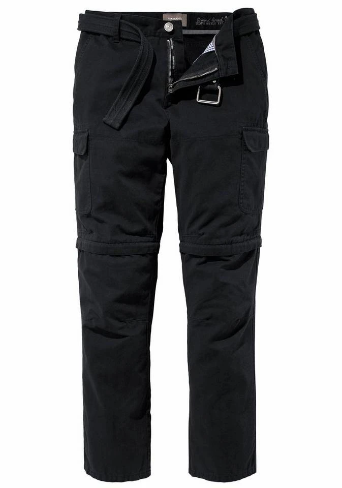 Man's World Cargohose (Set, mit Gürtel) mit Zip-Off Funktion Schwarz, Grau 6 Man's World Cargohose (Set, mit Gürtel) mit Zip-Off Funktion Schwarz, Grau – Bild 6