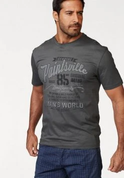 Man's World T-Shirt mit Print Blau-grau, Nachtblau, Dunkelgrau 13 Man's World T-Shirt mit Print Blau-grau, Nachtblau, Dunkelgrau -Mans World Verkäufe 18549941