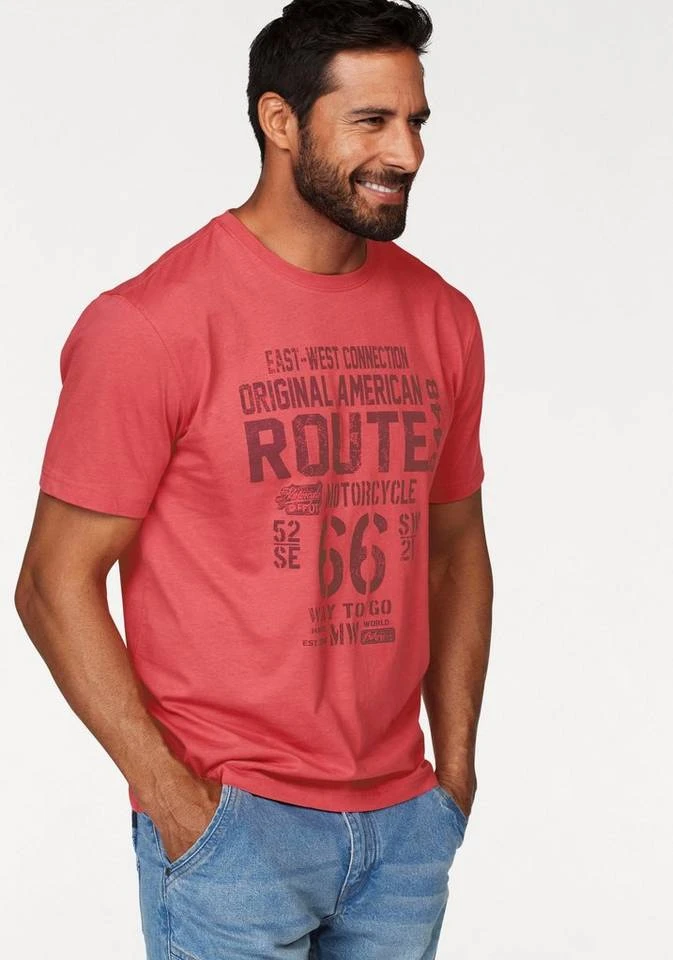 Man's World T-Shirt Großer Print Schwarz, Rauchblau, Koralle 8 Man's World T-Shirt Großer Print Schwarz, Rauchblau, Koralle – Bild 8