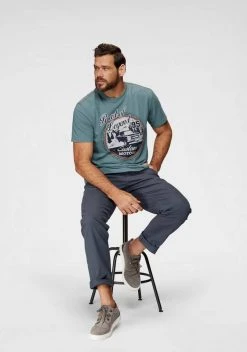 Man's World Dehnbund-Hose Stretchhose mit Dehnbund Khaki, Blau -Mans World Verkäufe 29379156 1