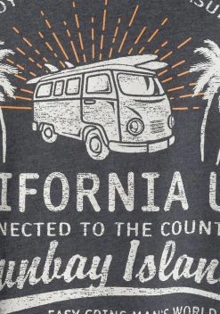 Man's World T-Shirt mit großflächigem Print Blaugrau-meliert, Rot-meliert -Mans World Verkäufe 32f1939f 4984 5f00 be5e 643b64f358de