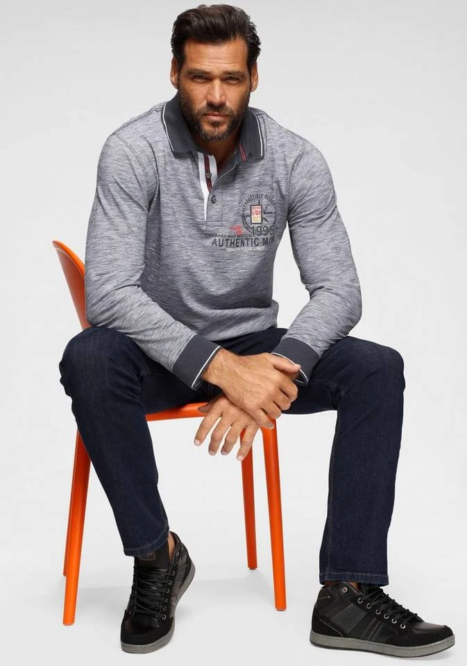 Man's World Langarm-Poloshirt 1 Man's World Langarm-Poloshirt