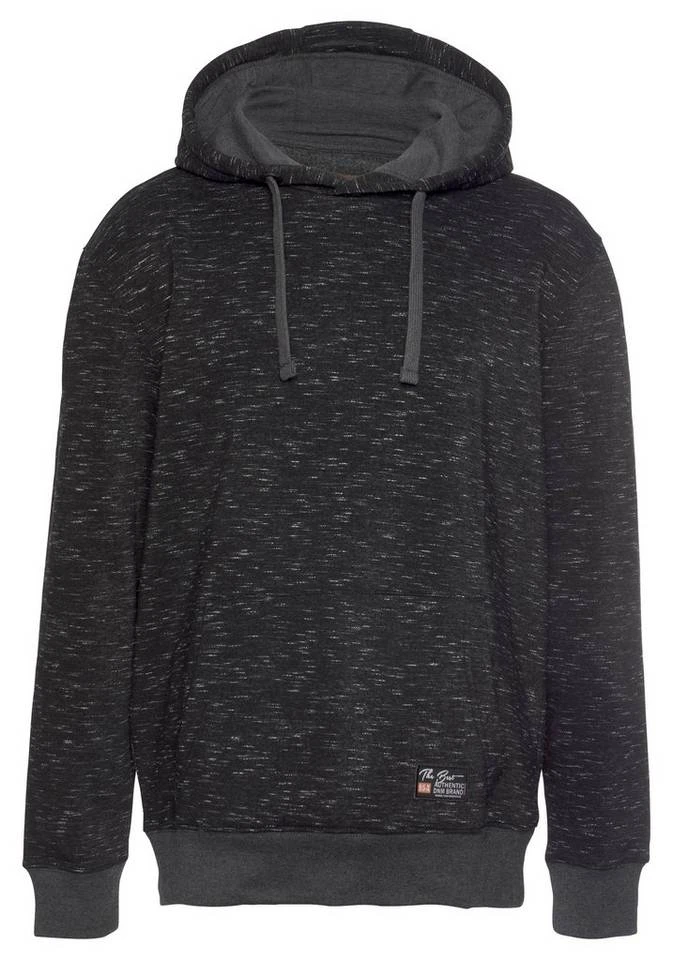 Man's World Kapuzensweatshirt kontrastfarbene Details Grau-weiß, Schwarz-meliert, Dunkelblau-meliert 5 Man's World Kapuzensweatshirt kontrastfarbene Details Grau-weiß, Schwarz-meliert, Dunkelblau-meliert – Bild 5