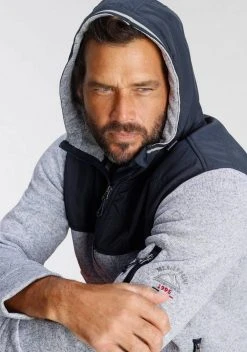 Man's World Fleecejacke Hellgrau-blau, Schwarz-meliert -Mans World Verkäufe 5b19e095 022c 5588 ba44 4b8f14658362