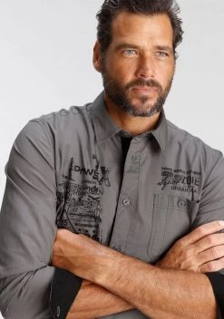 Man's World Langarmhemd mit kontrastfarbenem Print -Mans World Verkäufe 647cb418 12cd 5949 a39c 64452da7beb0