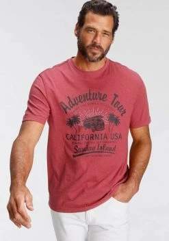 Man's World T-Shirt mit großflächigem Print Blaugrau-meliert, Rot-meliert -Mans World Verkäufe 723ddbf5 9ec2 53e5 a28a e07a0c7d2b15