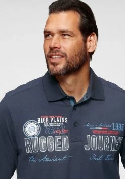 Man's World Langarm-Poloshirt mit aufwendigem Front- Print -Mans World Verkäufe 8e571775 33c0 524a 9cc4 b2da2f569cc0