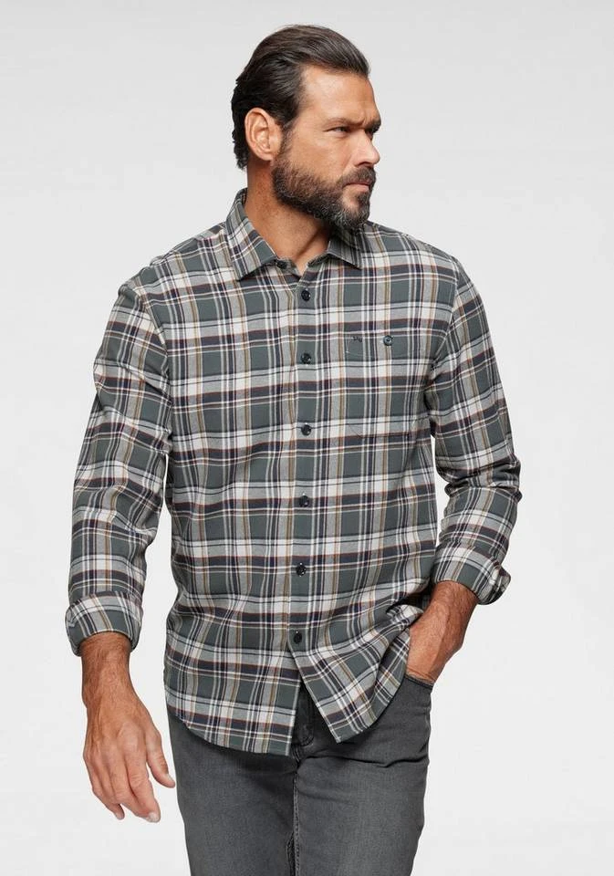 Man's World Flanellhemd Modisches Großkaromuster Grau-blau-weiß, Blau-offwhite-kariert 7 Man's World Flanellhemd Modisches Großkaromuster Grau-blau-weiß, Blau-offwhite-kariert – Bild 7