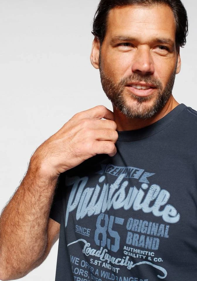 Man's World T-Shirt mit Print Blau-grau, Nachtblau, Dunkelgrau 3 Man's World T-Shirt mit Print Blau-grau, Nachtblau, Dunkelgrau – Bild 3