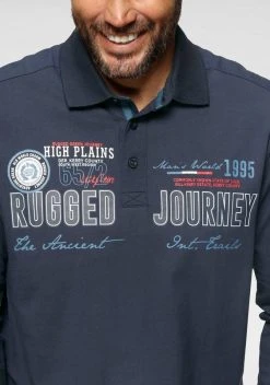 Man's World Langarm-Poloshirt mit aufwendigem Front- Print -Mans World Verkäufe dc202b55 8cac 5383 b959 95822741aa4d