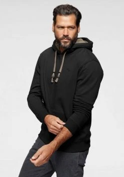 Man's World Kapuzensweatshirt mit Kontrast- Details Schwarz, Blau -Mans World Verkäufe debb63b6 03e0 56d2 b039 490e0b4ca92c