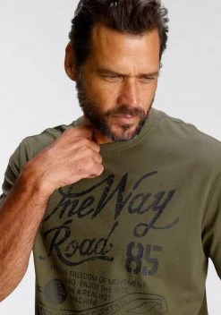 Man's World T-Shirt mit Print in Used-Optik Indigo, Oliv, Schwarz -Mans World Verkäufe e43ac177 76e4 5545 b673 07cfe8eebeb1