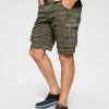 Man's World Cargoshorts Vorgewaschene Optik Grau-kariert, Olivgr&uuml;n-kariert